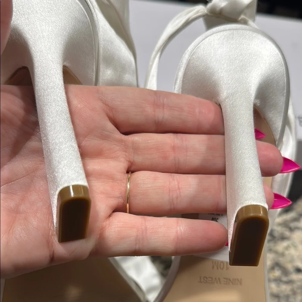🆕Nine West Kelsie Wedding Satin Heels with “Something Blue!” 10. New wBox!💥 - Picture 3 of 11